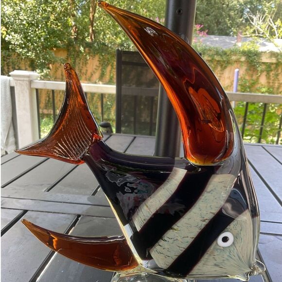 Magnificent Fancy Art Glass Angel Fish - Picture 2 of 10